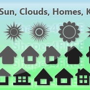 40 Free Photoshop Shapes Sun Clouds Home Keys