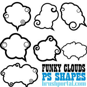 Cartoon Clouds Vector Shapes