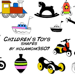 Children Toy Vector Shapes for Photoshop