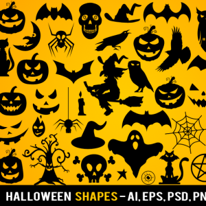 Free Halloween Vector Shapes Photoshop