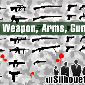 Free Vector Arms and Guns Shapes for Photoshop