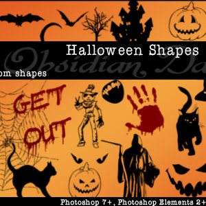 Halloween Custom Shapes for Photoshop